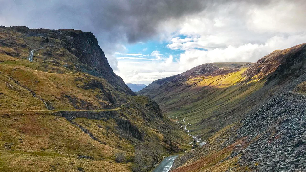 Honister Pass One of the most dramatic routes in the Lakes. Wind your way through Honister Pass, flanked by steep fells and steeped in mining history.